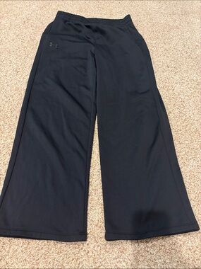 Under Armour Black Wide-Leg Kids Sweatpants